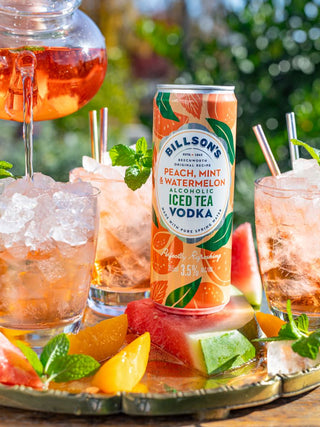 Vodka Iced Tea with Peach, Mint & Watermelon