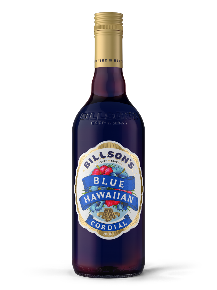 Billson's Blue Hawaiian Cordial Bottle